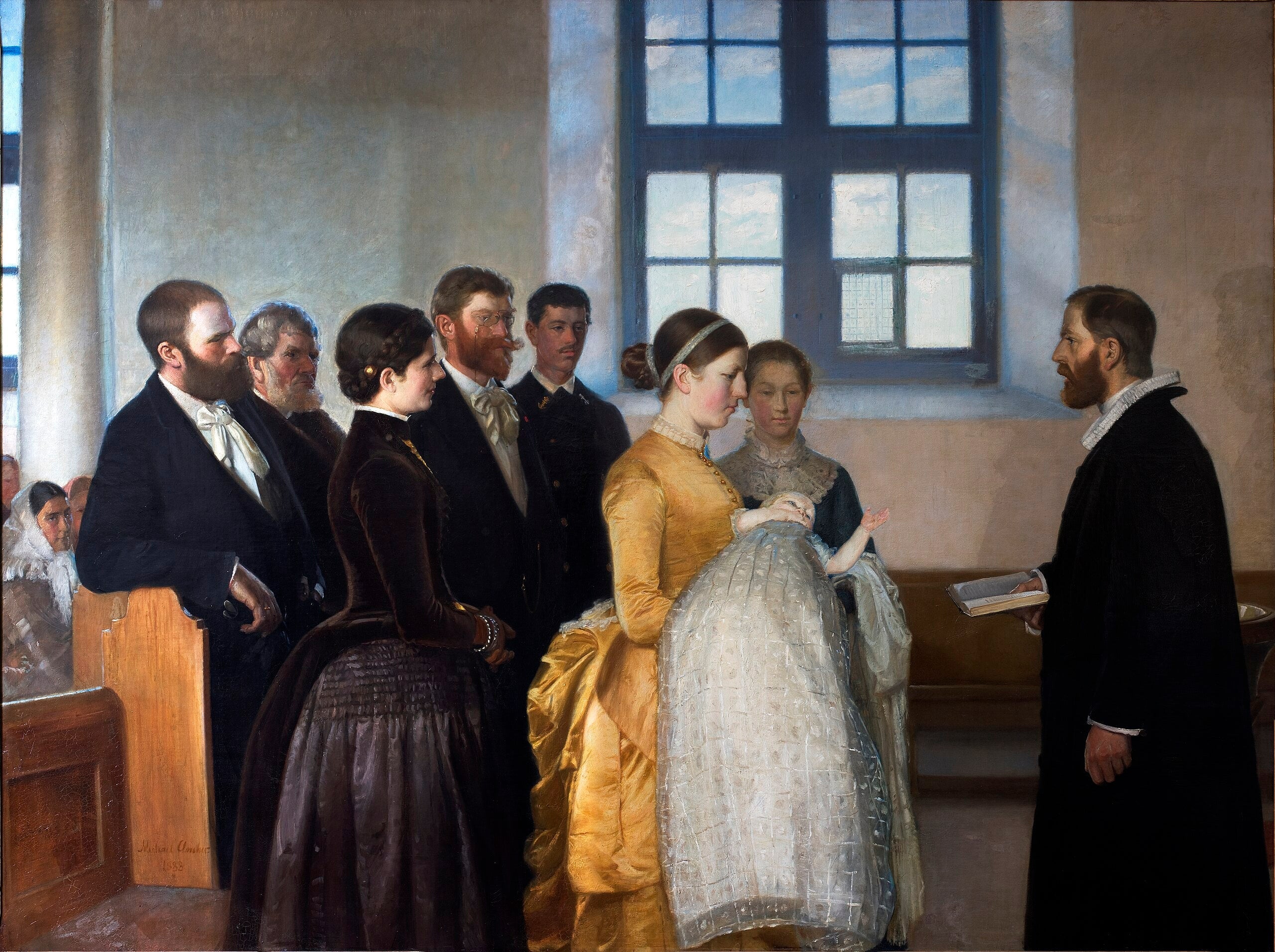Un baptême - Michael Peter Ancher image 1 tableau peint à l’huile sur toile