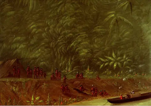 Mura-leiri - Laivapiirros - George Catlin