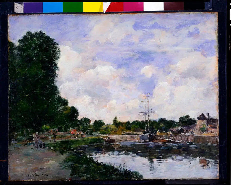 Kanava Abbevillessä - Eugène Boudin