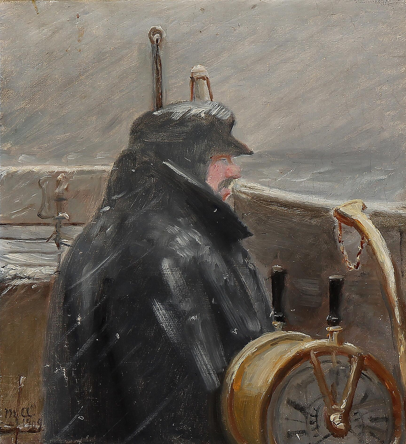 Kapteeni komentosillalla. -Michael Peter Ancher
