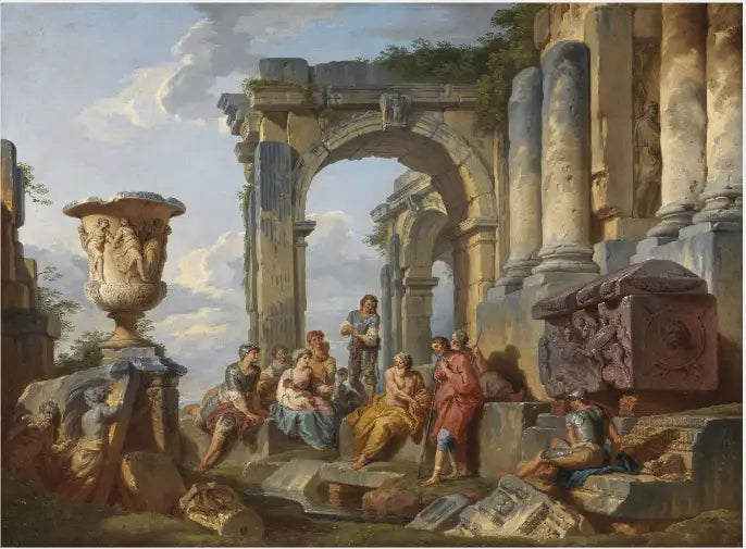 Caprice Saint Pierre predikoi roomalaisille - Giovanni Paolo Panini