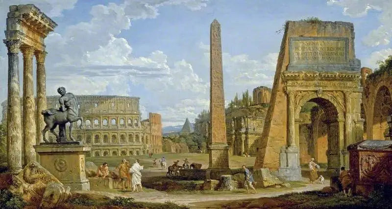 Romanttinen romalainen raunio - Giovanni Paolo Panini