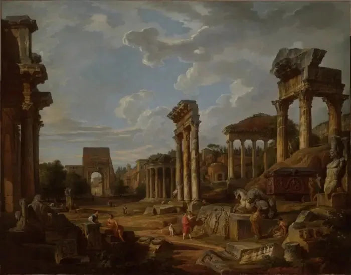 Ranskalainen Forum-huvittelu - Giovanni Paolo Panini
