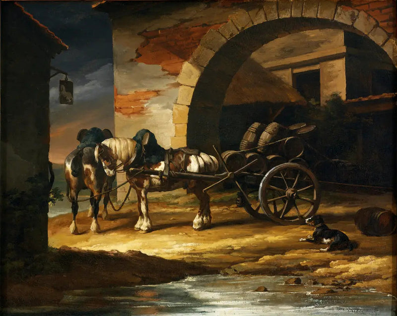 Vaunu, joka on täynnä tynnyreitä - Théodore Géricault