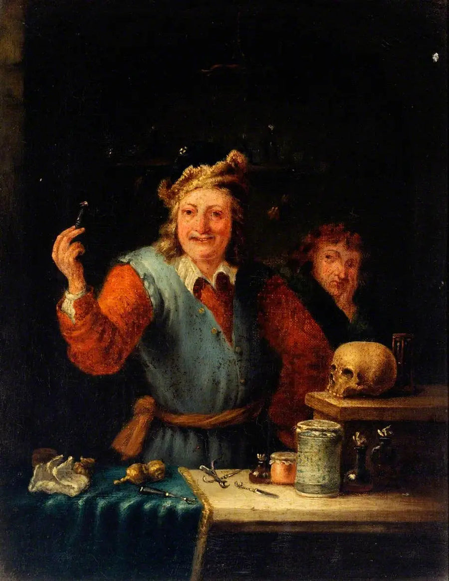 Kirurgi näyttää poistamaansa hammasta - David Teniers nuorempi