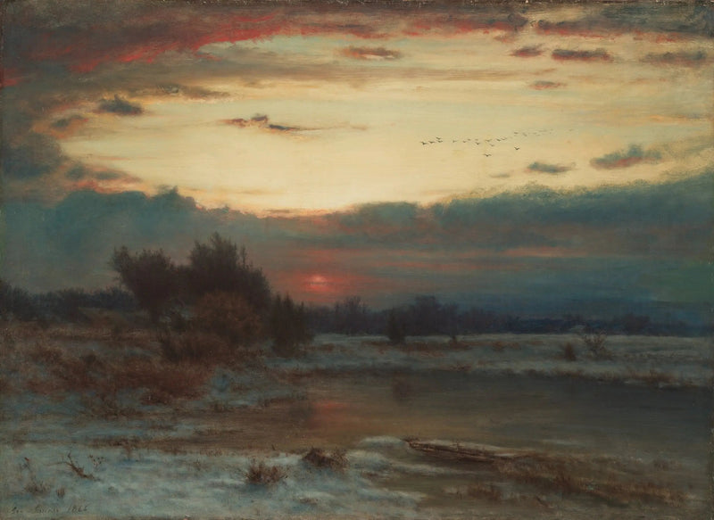 Talvinen taivas - George Inness