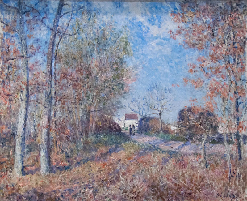 Puutalo Sablonilla - Alfred Sisley