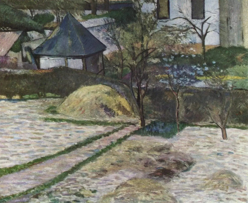 Puutarhan nurkkaus Rouenissa, tai Näkymä puutarhasta, Rouen - Paul Gauguin