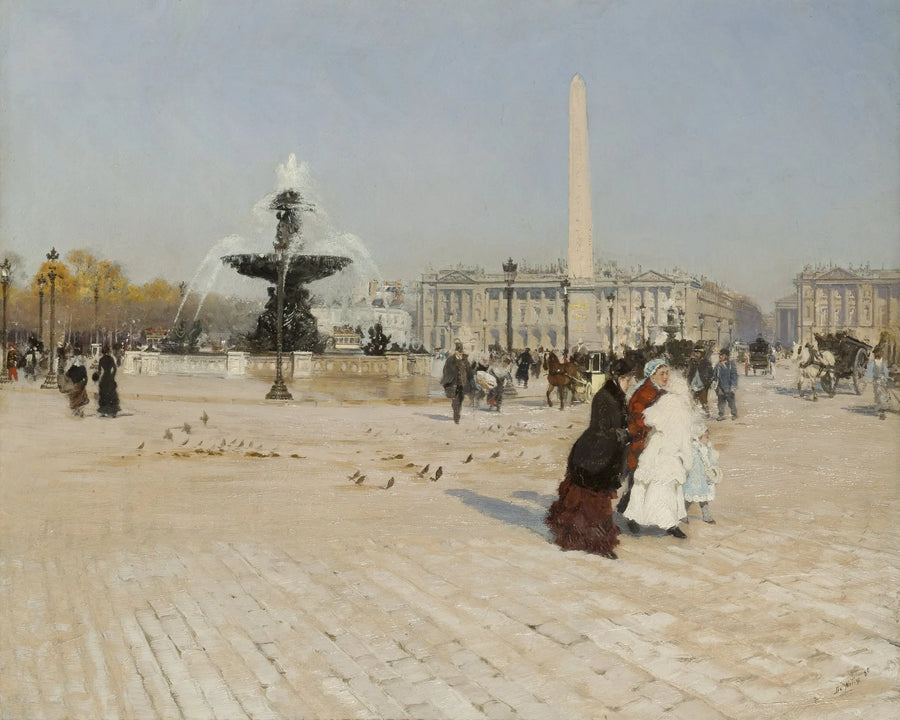 Nurkka Concorden aukiolta Pariisissa - Giuseppe De Nittis