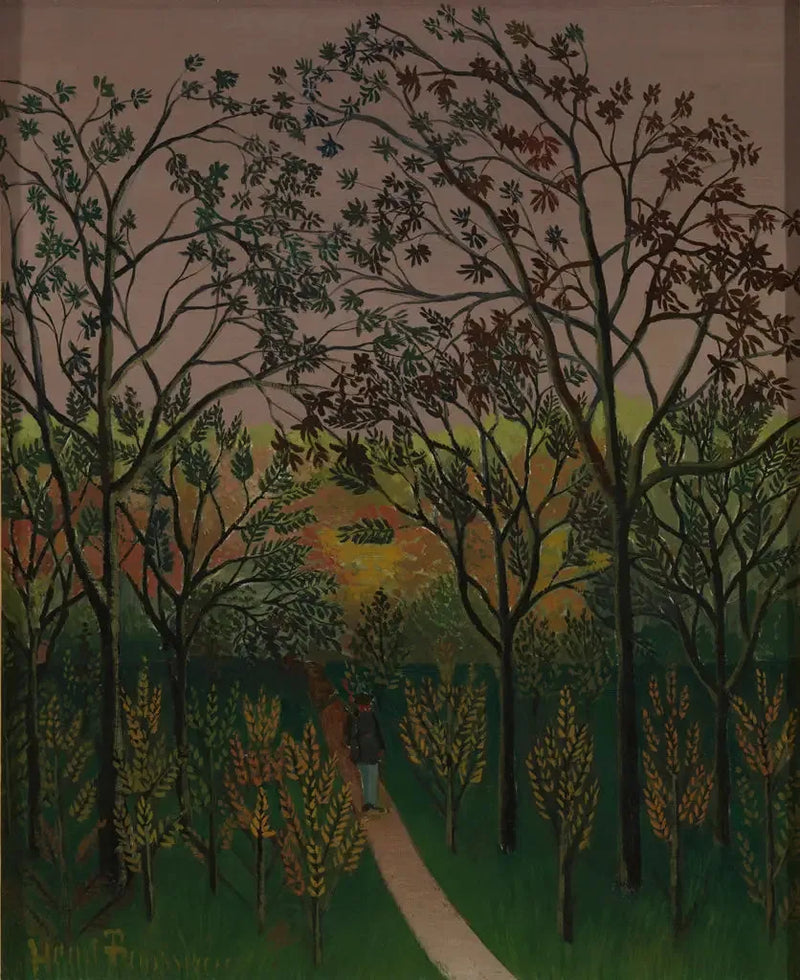 Bellevue-tasanteen nurkka. syksy, auringonlasku - Henri Rousseau