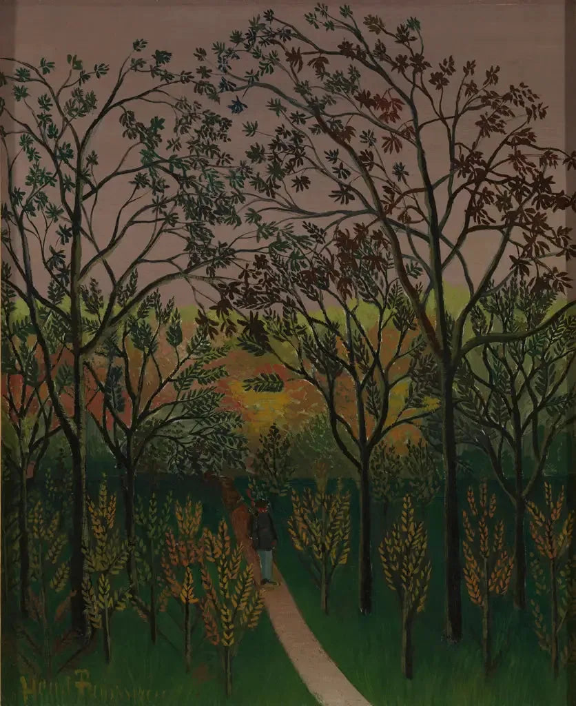 Bellevue-tasanteen nurkka. syksy, auringonlasku - Henri Rousseau