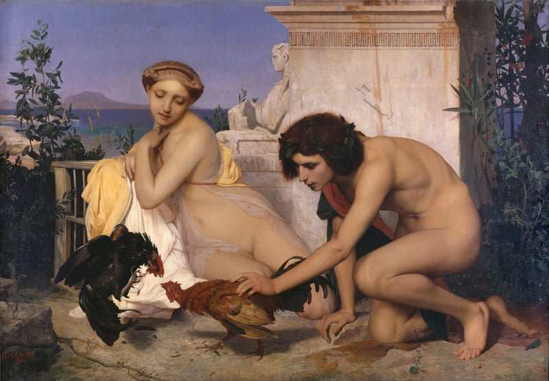 Kukkojen taistelu - Jean-Léon Gérôme