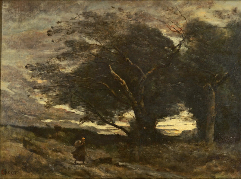 Tuulenpuuska - Jean-Baptiste Camille Corot