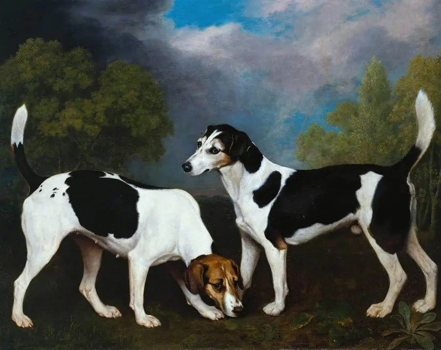 Pariskunta Foxhounds - George Stubbs
