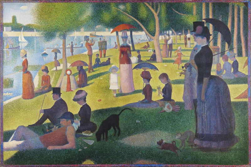 Sunnuntai-iltapäivä Suuren Jatten saarella - Georges Seurat