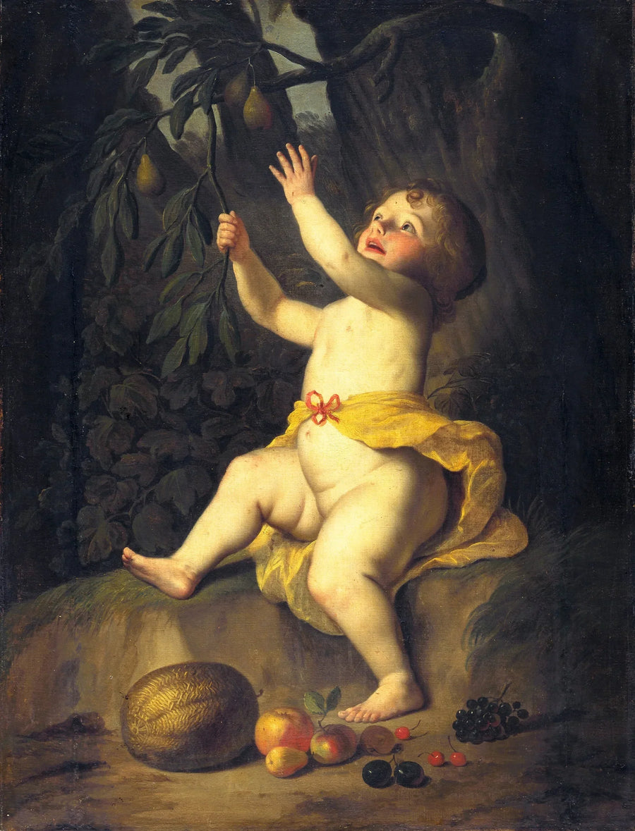 Lapsi poimimassa hedelmiä - Gerrit van Honthorst