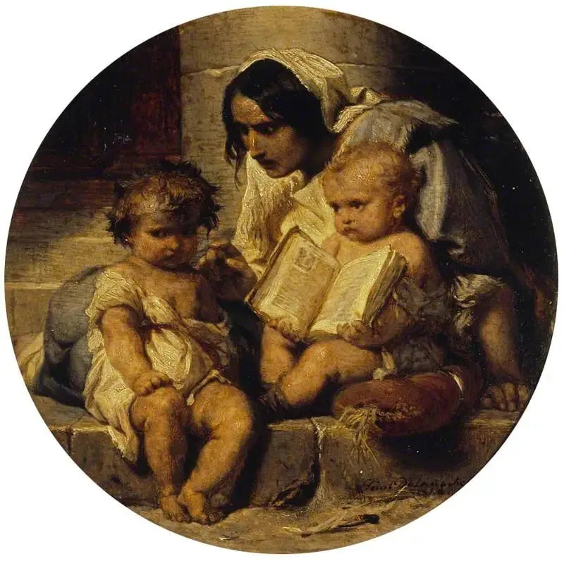 Lapsi, joka oppii lukemaan - Paul Delaroche