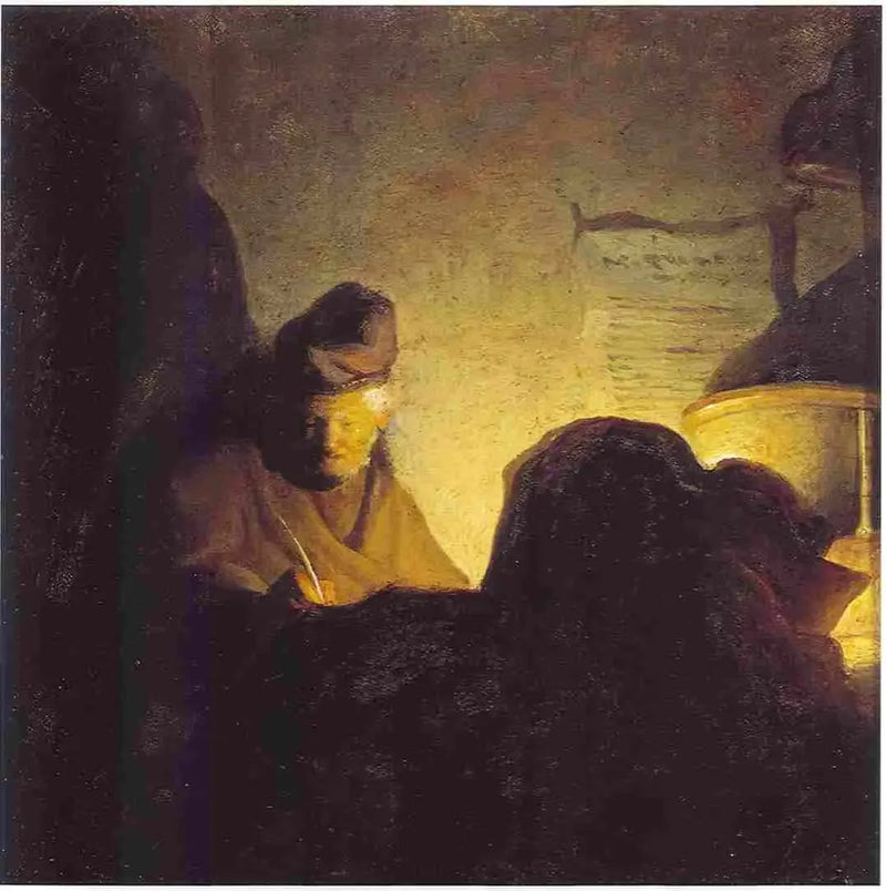 Oppinut kynttilänvalossa - Rembrandt
