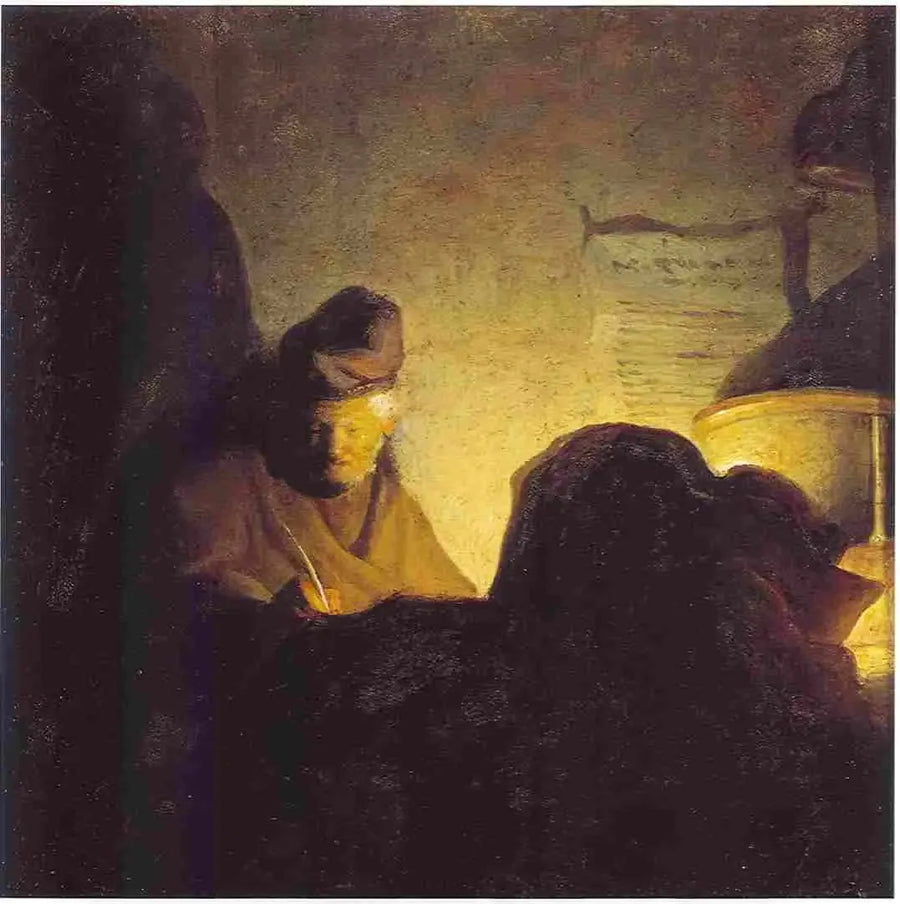 Oppinut kynttilänvalossa - Rembrandt
