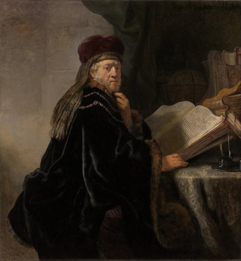 Oppinut toimistossaan - Rembrandt