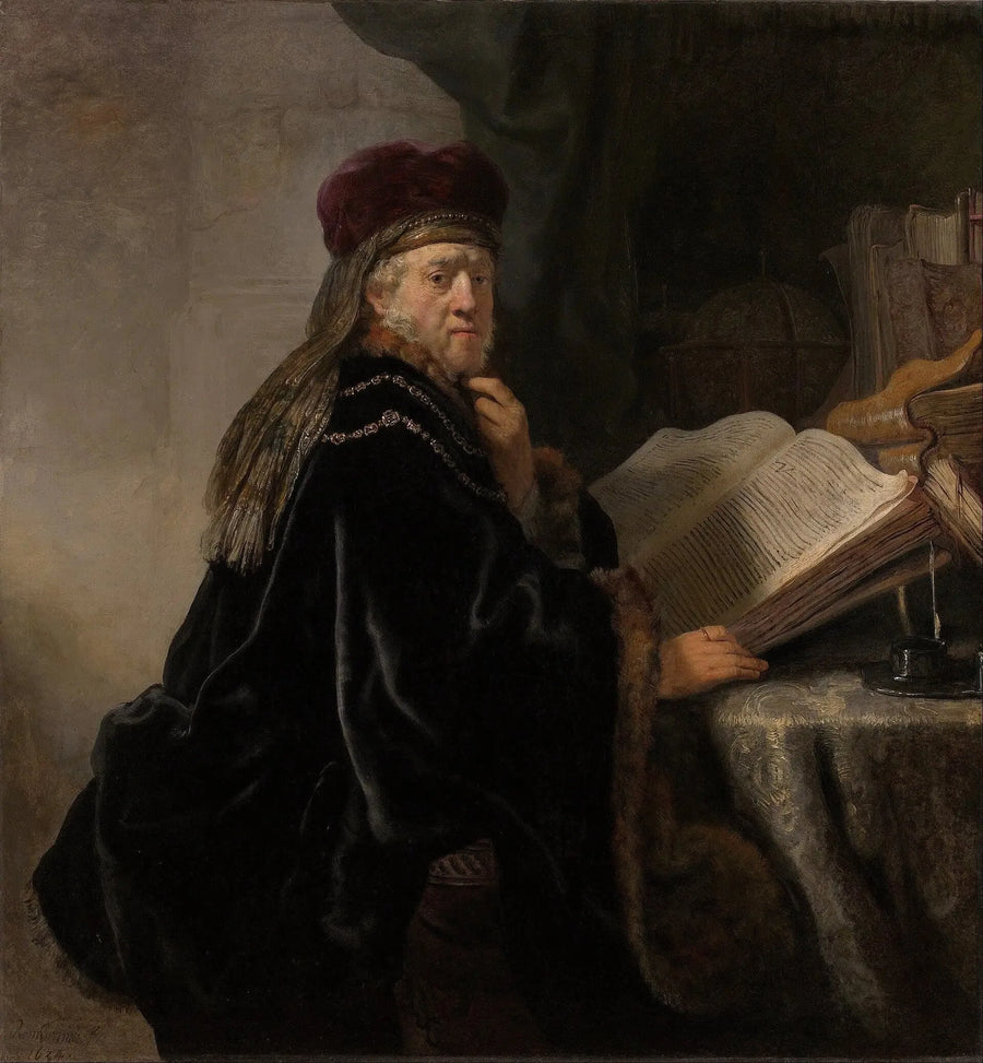 Oppinut toimistossaan - Rembrandt