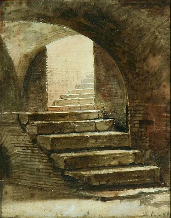 Portaikko Roomassa. - Carl Heinrich Bloch