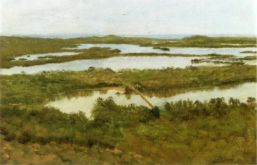 Joen suistoalue - Albert Bierstadt