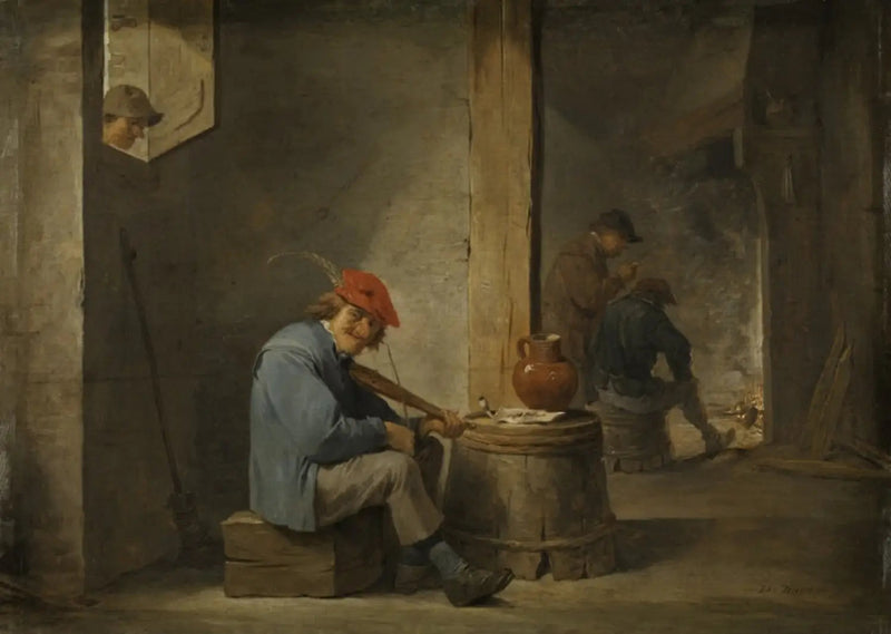 Maanviljelijä soittaa musiikkia - David Teniers nuorempi