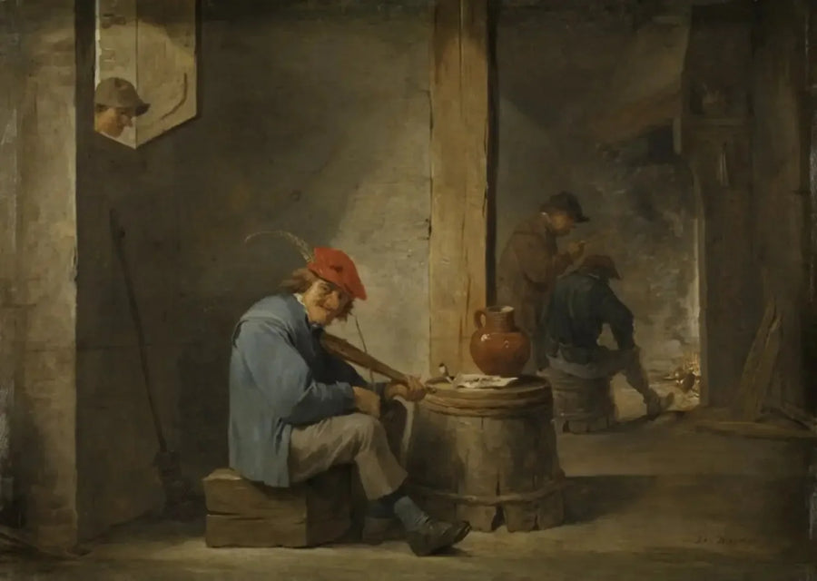 Maanviljelijä soittaa musiikkia - David Teniers nuorempi