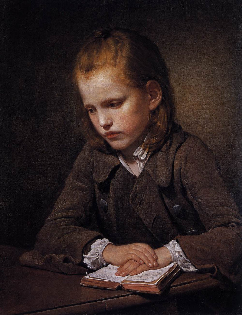 Poika oppikirjan kanssa - Jean-Baptiste Greuze