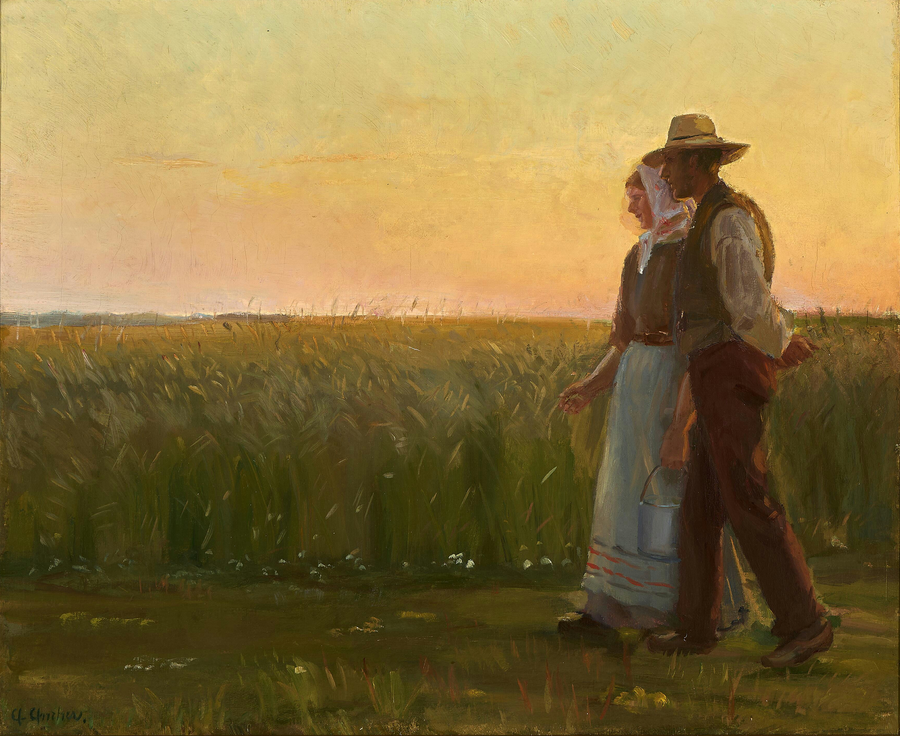 Poika ja tyttö. - Anna Ancher
