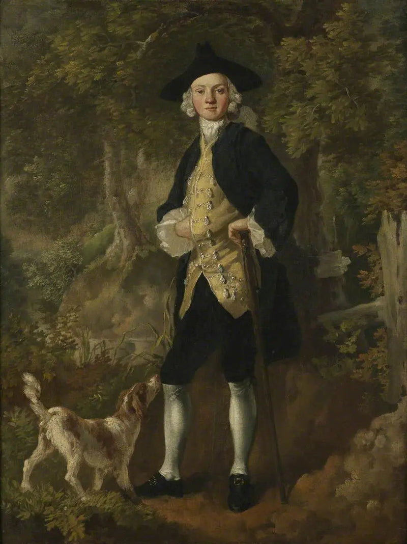 Herra ja koira metsässä - Thomas Gainsborough