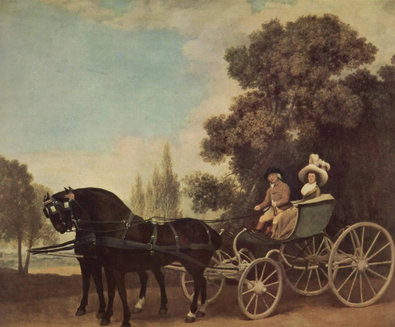 Herra ajaa naista phaétonilla - George Stubbs