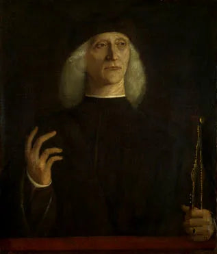 Mies piirustuskynän kanssa (?) - Gentile Bellini