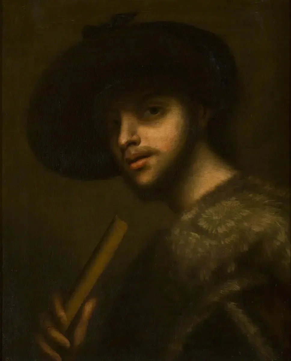Un homme avec une pipe ou une flûte - Giorgione image 1 copie de tableau peinte à la main