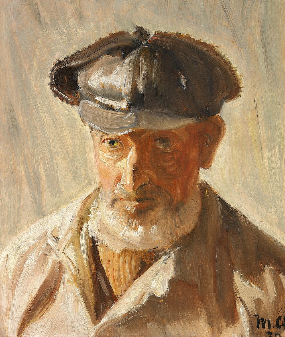Un homme de Skagen portant une casquette. - Michael Peter Ancher image 1 copie peinte à la main à l’huile