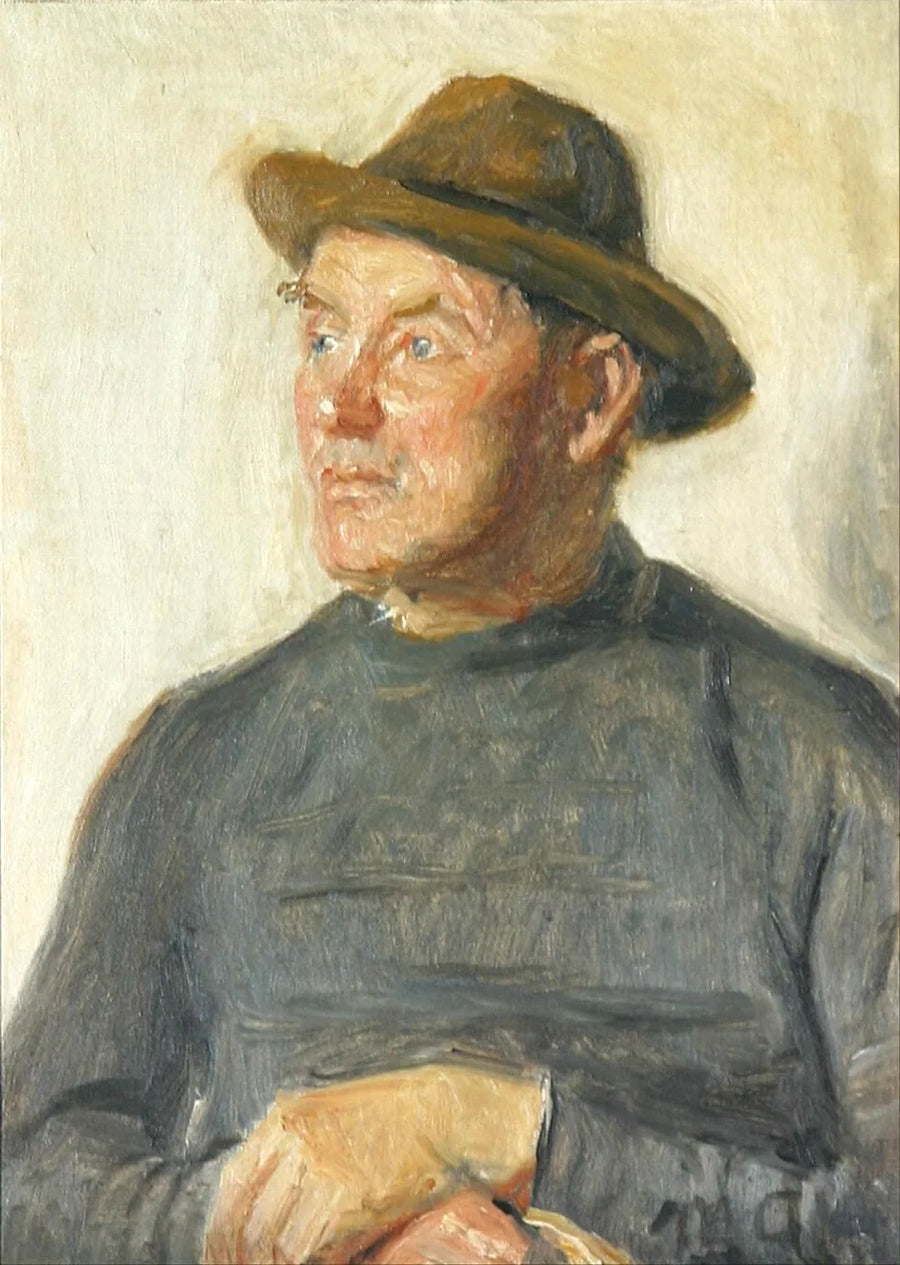 Mies päällään hattu. -Michael Peter Ancher