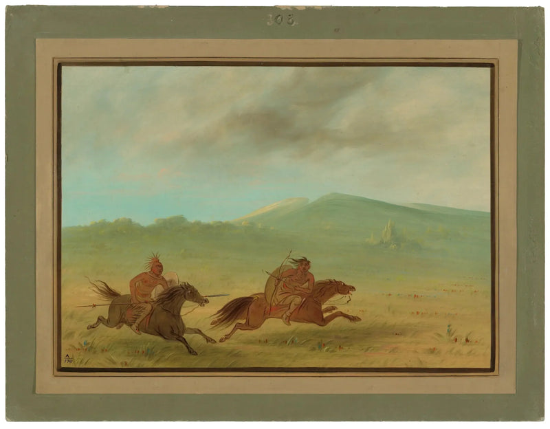 Intiaani Osage seuraamassa Camanchea - George Catlin