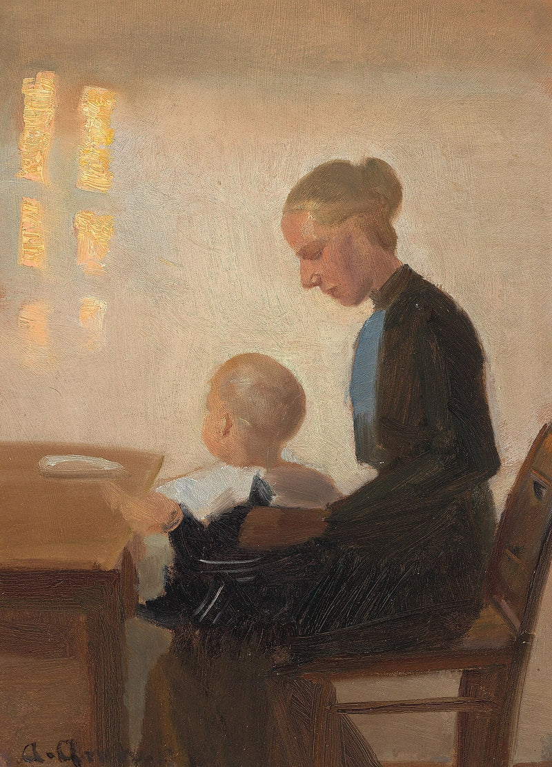 Äidin ja lapsen sisustus. - Anna Ancher