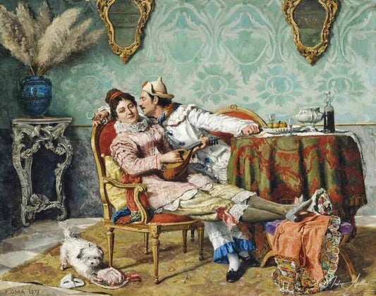 Un intermède musical - Cesare-Auguste Detti Reproductions de tableaux à la peinture à l’huile