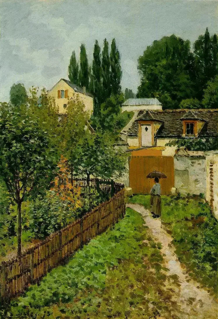 Puutarha Louveciennesissa - Alfred Sisley