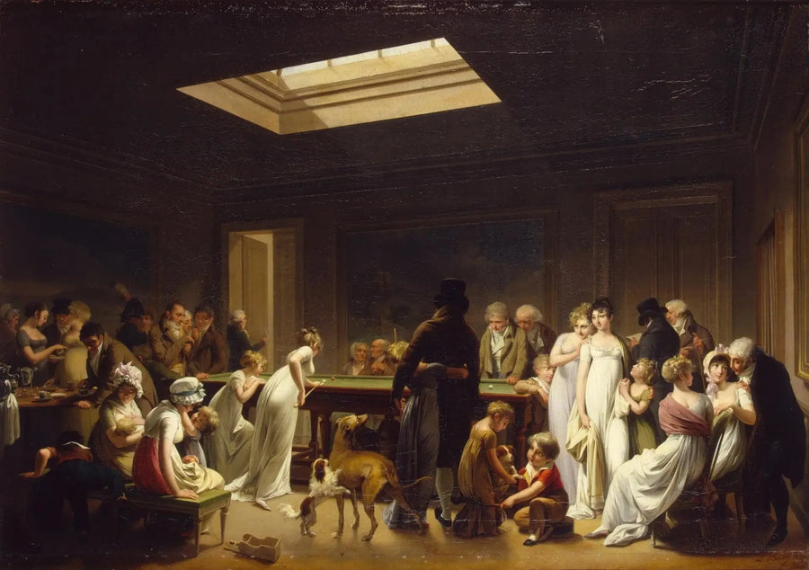 Biljardipeli - Louis-Léopold Boilly