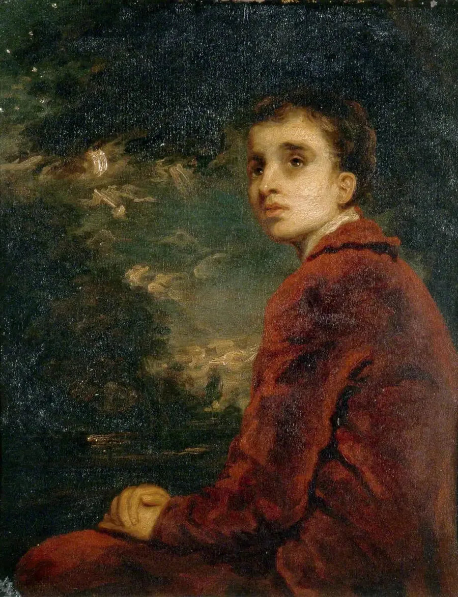 Nuori mietiskelijä (luultavasti taiteilija Mather Brownin poika) - Joshua Reynolds