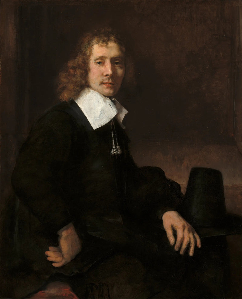 Nuori mies istuu pöydän ääressä (ehkä Govaert Flinck) - Rembrandt