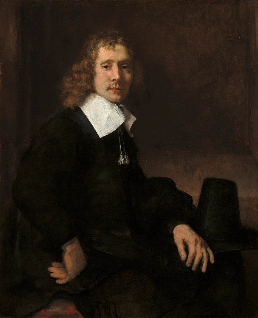 Nuori mies istuu pöydän ääressä (ehkä Govaert Flinck) - Rembrandt
