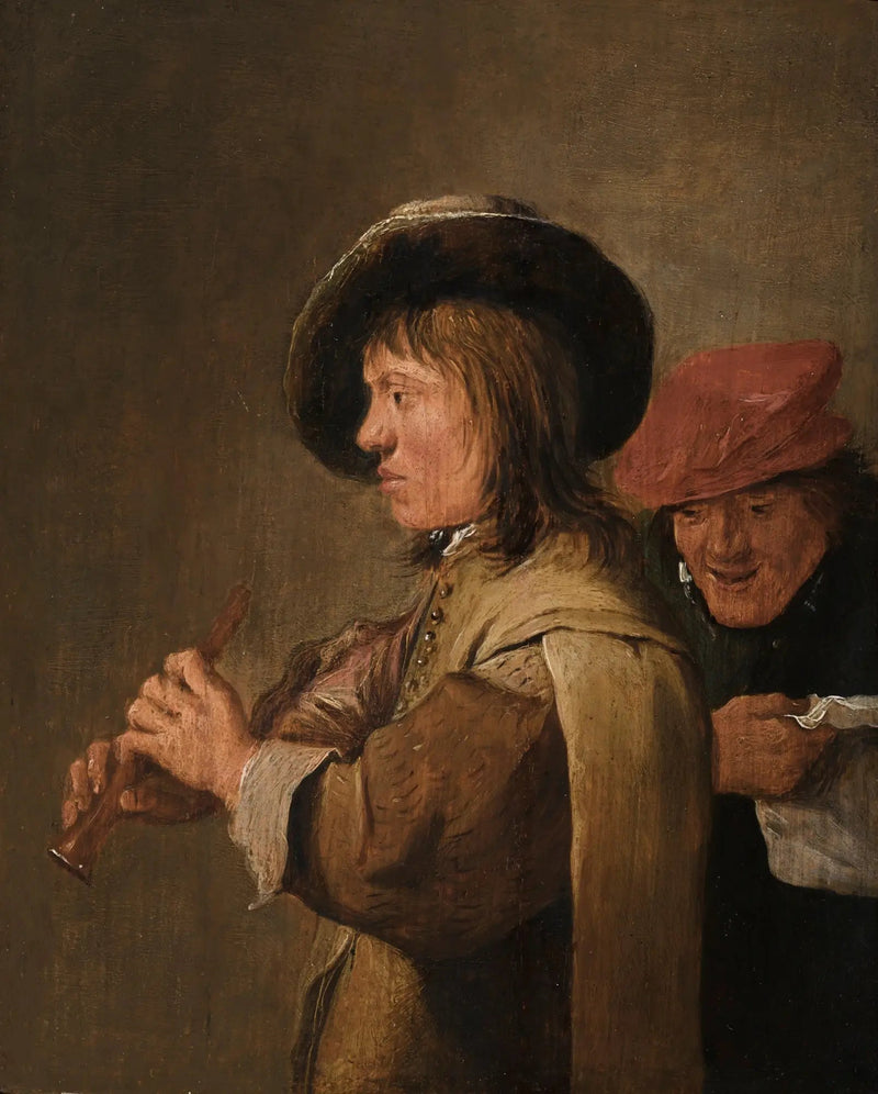 Profiloitu huilupelaaja - David Teniers nuorempi