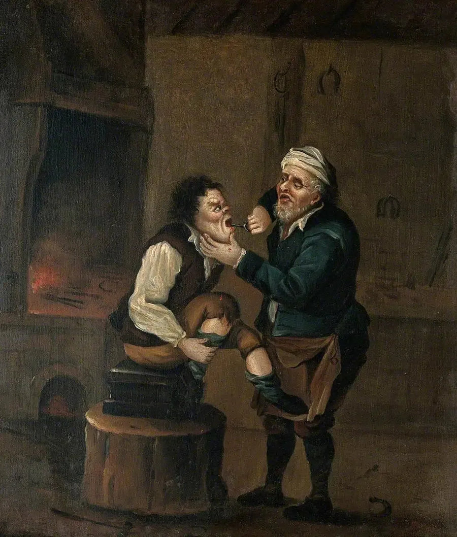 Rautakanki poimii hampaan miehen suusta - David Teniers nuorempi