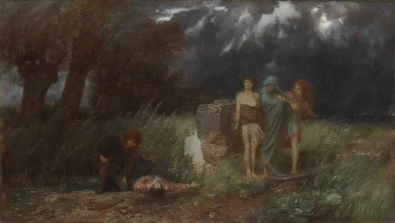 Murhaaja, jota seuraavat Furiat - Arnold Böcklin