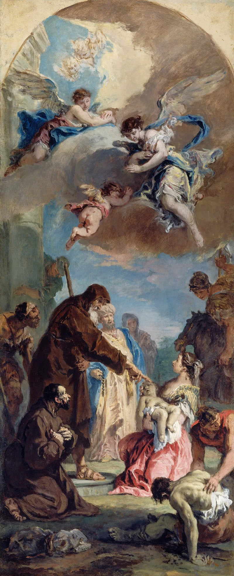 Pyhä Franciscus de Paule'n ihme - Sebastiano Ricci