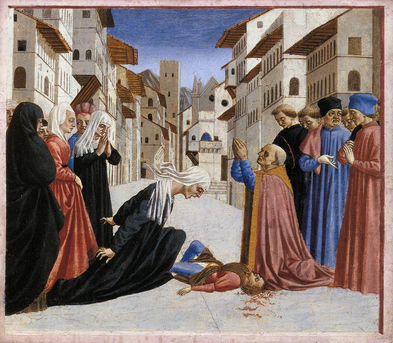 Pyhä Zénobe'n ihme - Domenico Veneziano